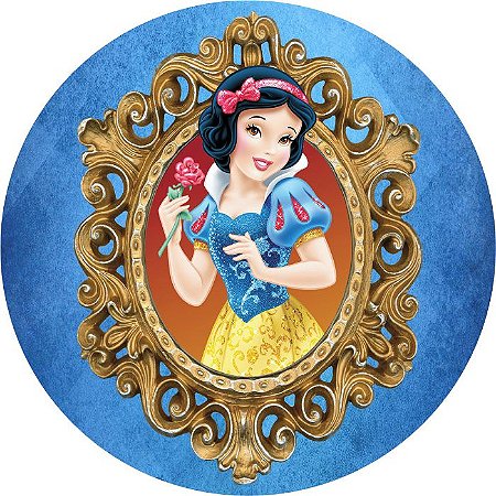 Painel Redondo Tecido Sublimado 3D Branca de Neve WRD-2765