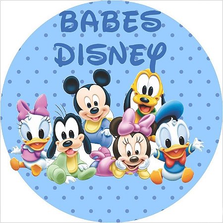 Painel Redondo Tecido Sublimado 3D Baby Disney WRD-3069