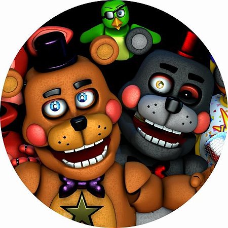 Painel Redondo Tecido Sublimado 3D Five Nights At Freddy's WRD-3644