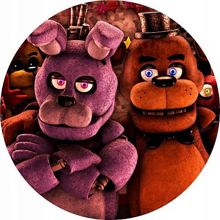 Painel Redondo Tecido Sublimado 3D Five Nights At Freddy's WRD-3645