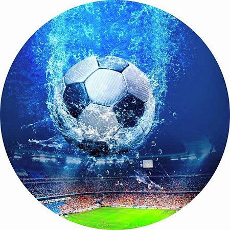 Painel Redondo Tecido Sublimado 3D Futebol e Bola WRD-930