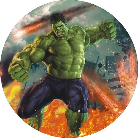 Painel Redondo Tecido Sublimado 3D Hulk WRD-1664
