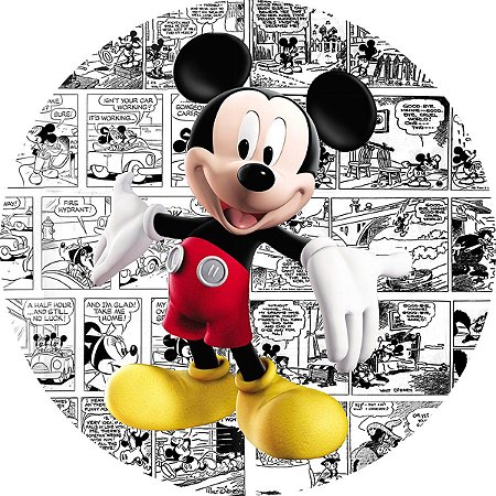 Painel Redondo Tecido Sublimado 3D Mickey WRD-003