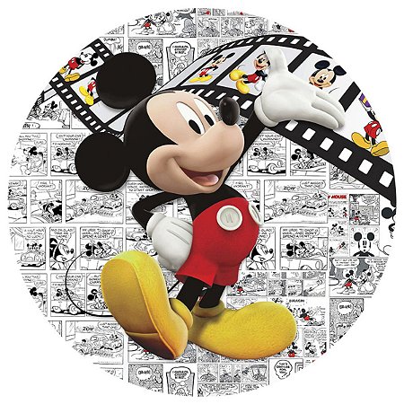 Painel Redondo Tecido Sublimado 3D Mickey WRD-755