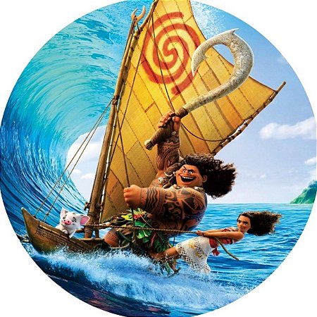 Painel Redondo Tecido Sublimado 3D Moana WRD-3464