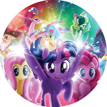 Painel Redondo Tecido Sublimado 3D My Little Pony WRD-1099