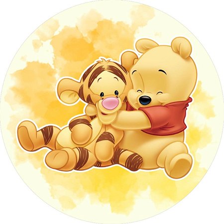 Painel Redondo Tecido Sublimado 3D Ursinho Pooh WRD-1533