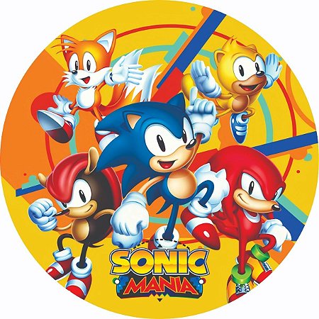 Painel Redondo de Festa Sonic Filme 2 - 1,50x1,50m