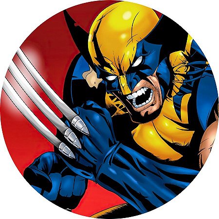 Painel Redondo Tecido Sublimado 3D Wolverine WRD-3482