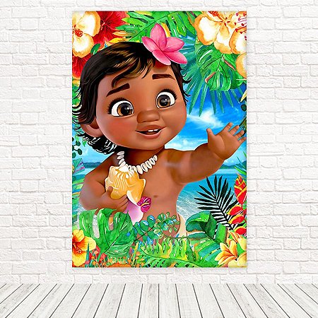 Painel Retangular Tecido Sublimado 3D Moana Baby 1,50 X 2,20 WRT-2225