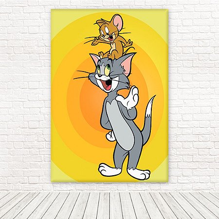 Painel Retangular Tecido Sublimado 3D Tom e Jerry 1,50 X 2,20 WRT-3696