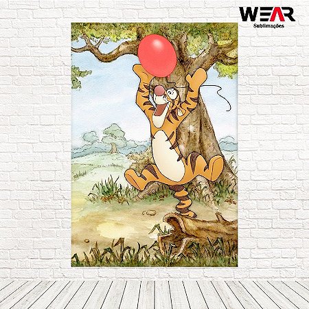 Painel Retangular Tecido Sublimado 3D Ursinho Pooh 1,50 X 2,20 WRT-2344