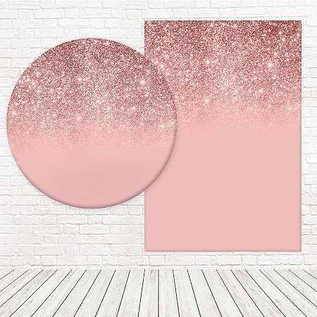 Kit Painéis Casadinho Tecido Sublimado 3D Glitter Rosa WPC-148