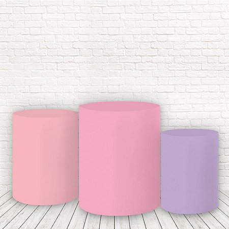 Trio de Capas Cilindros Tecido Sublimado Colorido Candy WCC-201