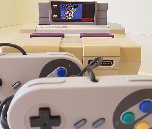 Super Nintendo + 2 Controles + Mario World Salvando - Snes