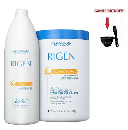 Kit Shampoo 1L e Máscara 1Kg Alfaparf Rigen Hydrating