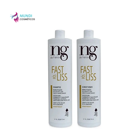 Ng De France Kit Pós Fast Liss Shampoo 1000ml + Cond. 1000ml