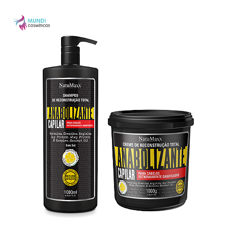 Kit Anabolizante Natumaxx Shampoo 1L + Máscara Capilar Anabolizante 1kg