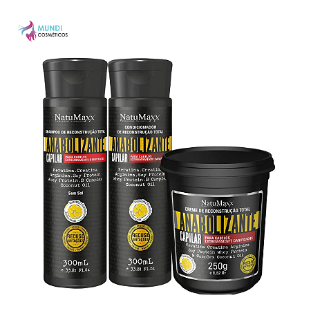 Kit 3x1 Anabolizante Natumaxx Fortalecimento Dos Fios