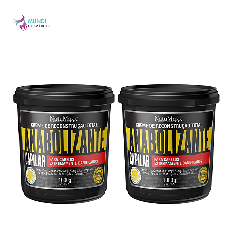Kit 02 Máscaras Anabolizante Capilar Natumaxx 1kg cada