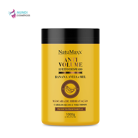 Máscara Banana Aveia E Mel Anti Volume Natumaxx 1kg