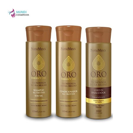 Natumaxx Oro Therapy Shampoo E Condicionador 300ml+ Leave-in