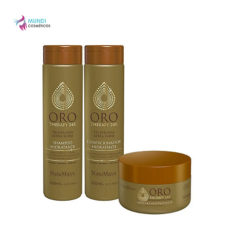 Kit Manutenção Oro Natumaxx 3 Itens 300ml ( Shampoo/Condicionador/ Mascara)