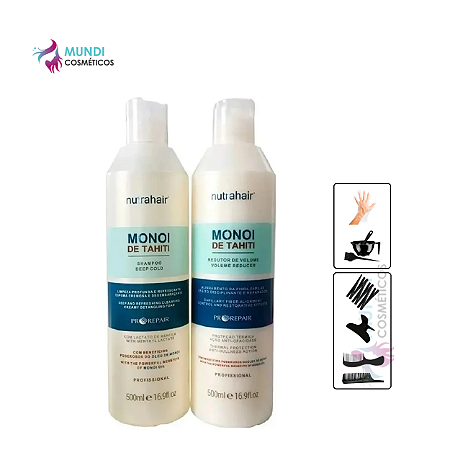 Redutor De Volume E Shampoo Monoi De Tahiti 500ml Nutra Hair