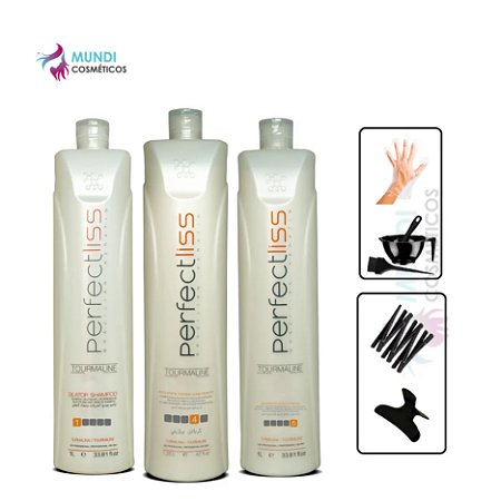 Kit Perfect Liss Tourmaline 3 Passos Escova Progressiva 1,250 ml