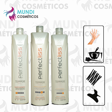 Kit Perfect Liss Tourmaline 3 Passos Escova Progressiva 1,250 ml