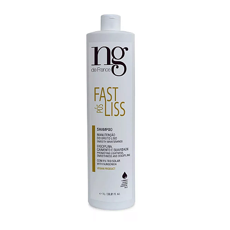 Ng De France  Shampoo Pos Fast Liss - 1 Litro - Vegan Product