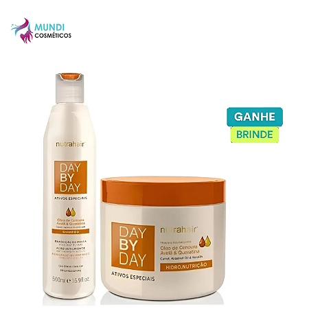 Kit Day By Day Cenoura Nutrahair 500ml