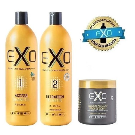 Kit Exo Hair Progressiva Exoplastia 1 Litro + Mascar.(500gr)