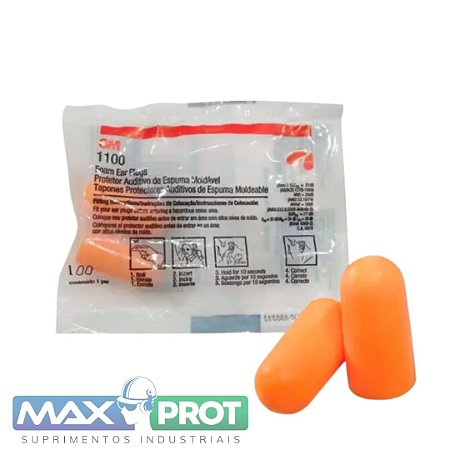 PROTETOR AURICULAR 1100 ESPUMA CA 5674 SEM CORDAO - 3M