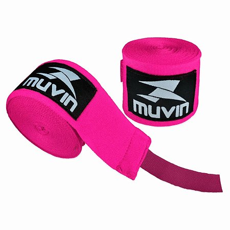 Par Bandagem Atadura Elástica 5mt - Rosa - Muvin