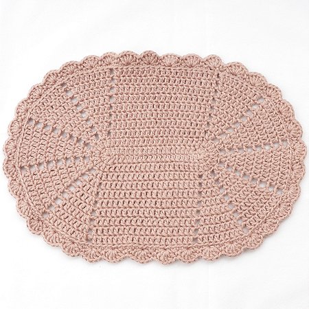 Jogo americano de crochê oval Clearance