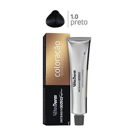 Coloração Profissonal 1.0 Preto 60gr - Vita Derm