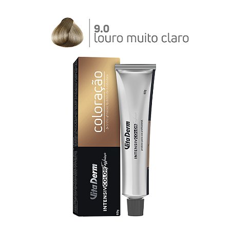 Coloração Profissonal 9.0 Louro Muito Claro 60gr - Vita Derm