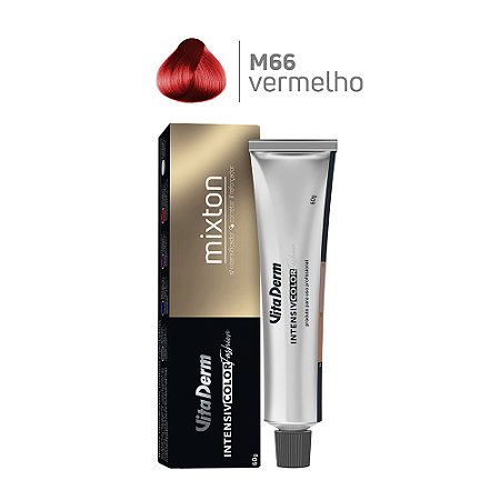 Coloração Profissonal Mixton M66 Vermelho 60gr - Vita Derm