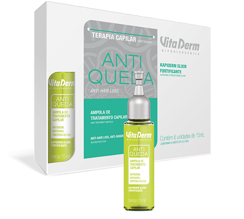 6 Ampolas Anti Queda 15ml - Vita Derm