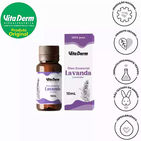 Óleo Essencial de Lavanda 10ml - Vita Derm