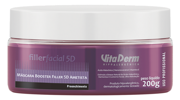 Máscara Booster Filler Facial 5D Ametista 200gr - Vita Derm