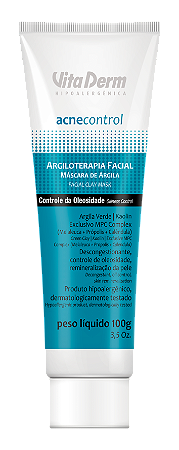 Máscara de Argiloterapia Facial Acne Control 100gr - Vita Derm