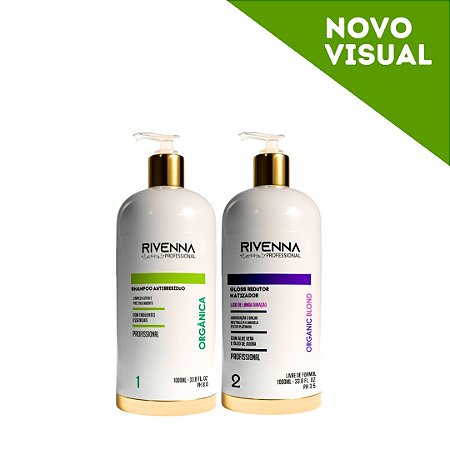 Progressiva Rivenna Organic Blond 1L + Shampoo Antirresíduos 1L