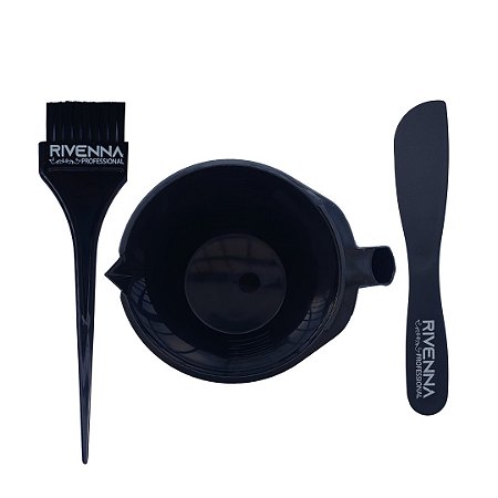 Kit cumbuca, pincel e espátula Rivenna Professional