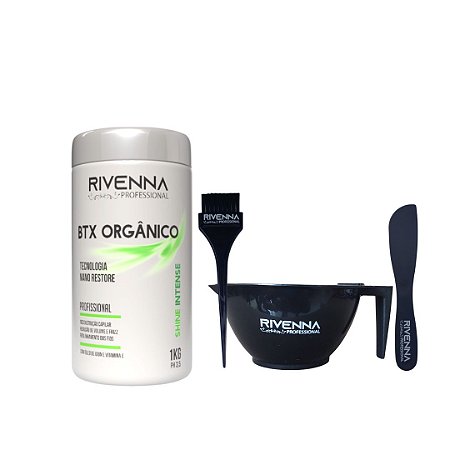 Btx Orgânico 1kg + Kit de Cumbuca, Pincel e Espátula