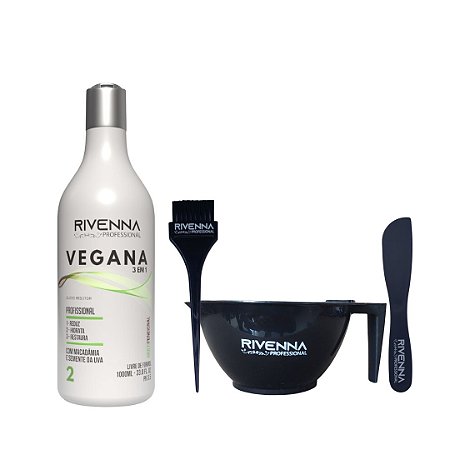 Progressiva Vegana de 1L + kit de Cumbuca, Pincel e Espátula