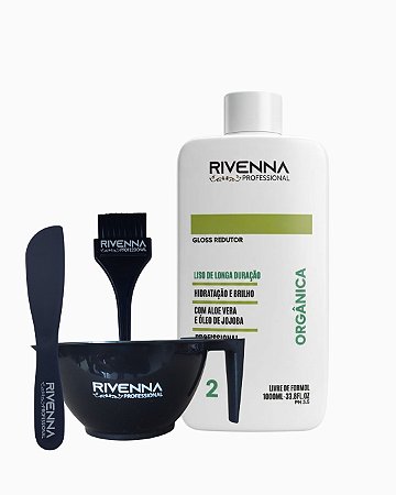 Progressiva Rivenna Orgânica de 1L + Kit de Cumbuca, Pincel e Espátula