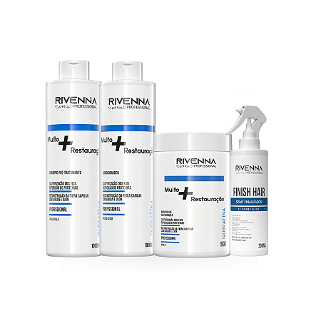 KIT CAUTERIZAÇÃO MUITO + RESTAURAÇÃO 1 LITRO + FINALIZADOR 12 BENEFÍCIOS DE 300ML