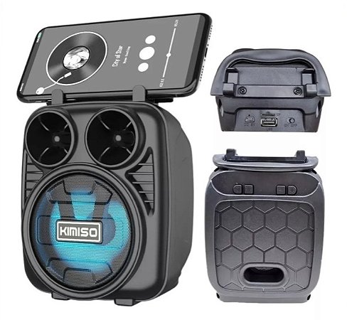 Caixa De Som Bluetooth Hi-fi com Porta Celular